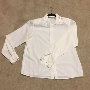 Classic white button up shirt